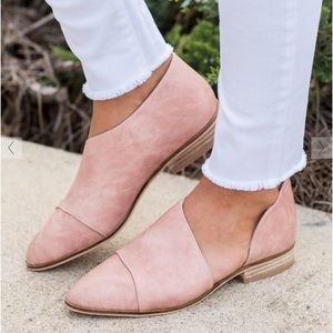 Tan/Blush Booties with Open Sides